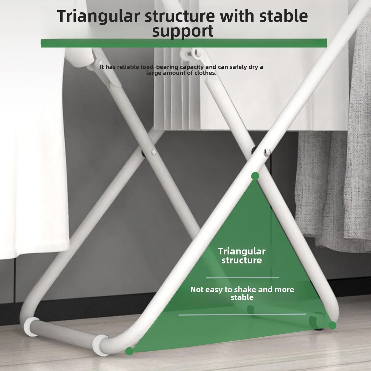 Universal X-leg Floor-standing Clothes Drying Rack Balcony With Folding Clothes Drying Rack Indoor And Outdoor Drying Rack 3