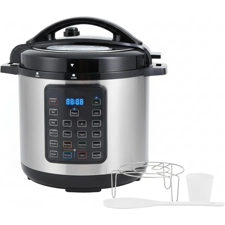 Multi Rice Cooker 28 Cups Cooked Non-Stick 16-in-1 Stainless Steel Electric Pressure Cooker for Yogurt Maker Slow Cooker Cake M