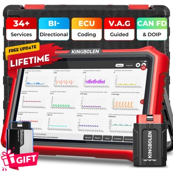 Lifetime Free Update KINGBOLEN K8 PRO Elite Bidirectionnal OBD2 Scanner ECU Coding CANFD FCA 40+ Service All System Diagnostic 1