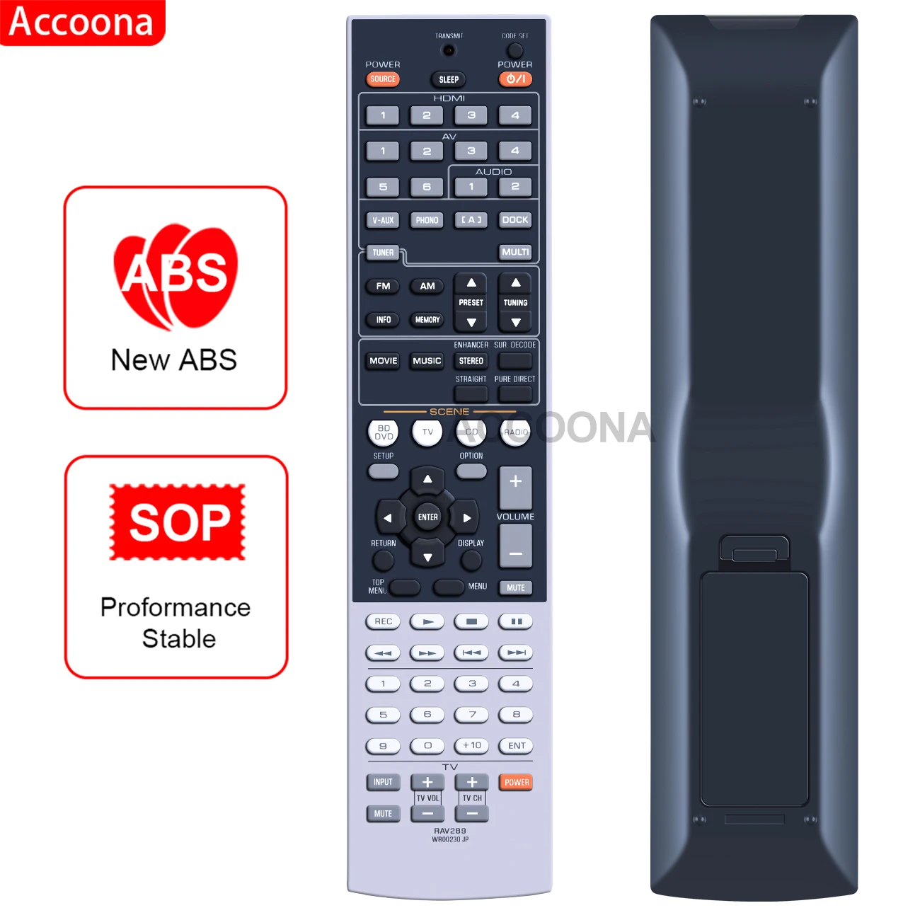 

New RAV286 WR00200 JP Remote Control For Yamaha TV AV Receiver RAV289