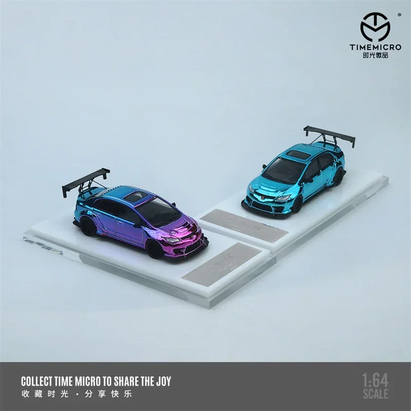 Time Micro 1:64 Civic Electroplated blue / purple blue - ordinary