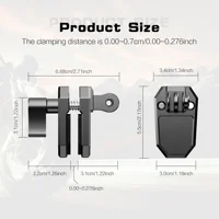 Motorcycle Windshield Mount Clamp Aluminum Clip For GoPro 13 12 Insta360 X5 X4 X3 Ace For DJI Osmo 360/Action 4 5 Accessories - Image 6