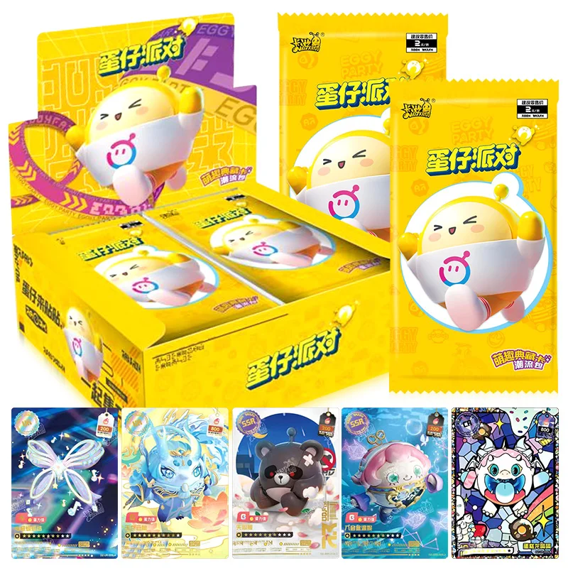 

New Genuine KAYOU Egg Party Mobile Game Peripheral Card Tcg Battle Collection Card Anime Character Board Game Table Kids Gift