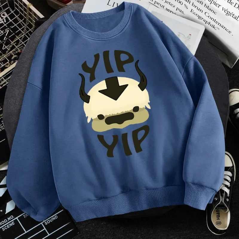 Fashion Simple Animal Letter Printed Pullover Women O-Neck Casual Loose Sweatshirts Autumn Winter Warm Plush Tops Cotton Outwear