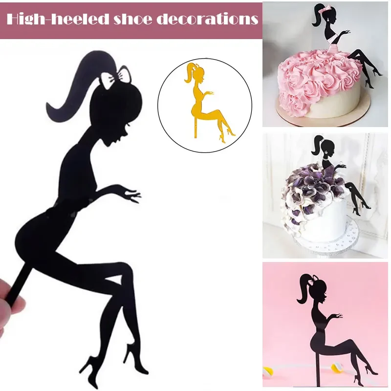 Party Decorations Birthday Party Supplies Cake Topper Cake Decorations Cake Toppers 1/10pcs New High Heels Lady Cake Topper Wedding Girls Toppers