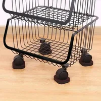 5pcs Office Chair Wheel Stopper Furniture Parts Caster Cup Prevents Scratches Wood Floor Carpet for Roller Feet Anti-slip Mat 5