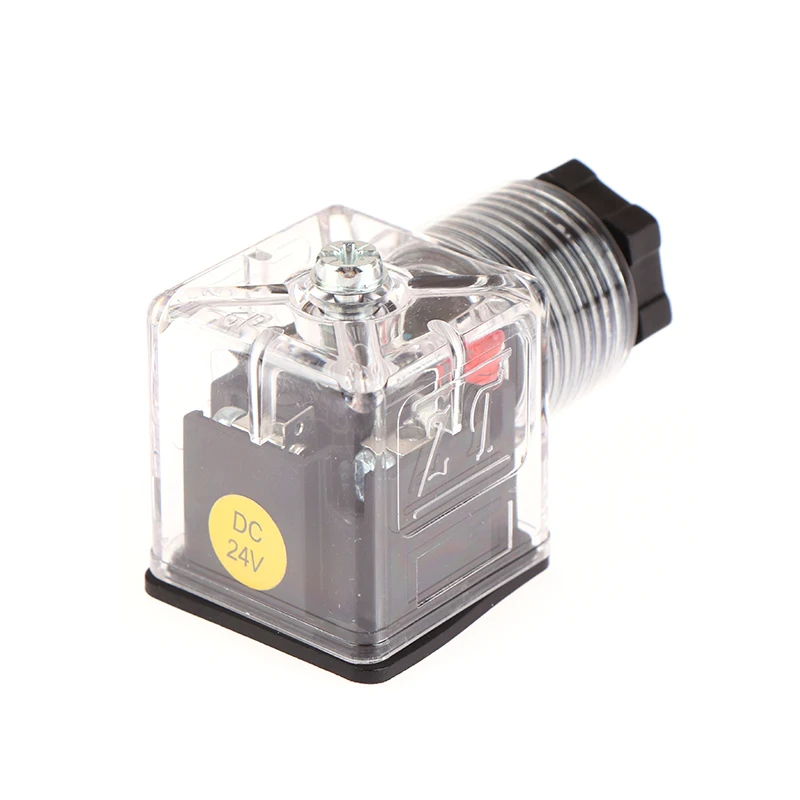 

1Pcs DC24 Solenoid Coil Plug Hydraulic Valve Transparent Voltage Universal Accessories