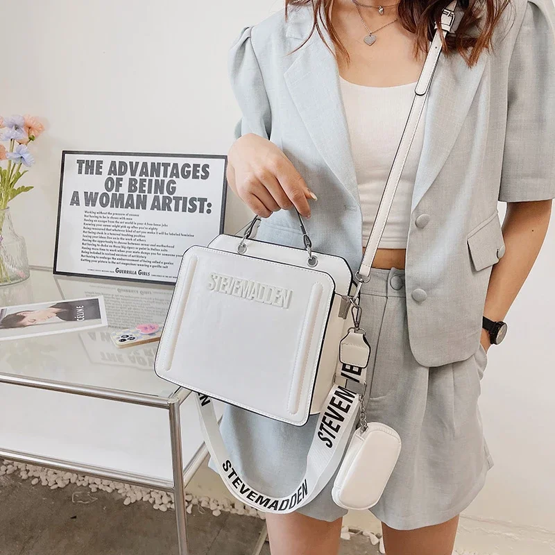 

Women's Fashion Handbags Vintage Solid PU Leather Crossbody Shoulder Bag With Cute Mini Bag Casual Women Handbags bolsa feminina