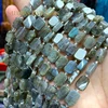 8x12MM Natural Stone AA Labradorite Irregular Rectangle Spacer Beads for Jewelry Making Diy Earrings Bracelet Accessories 1