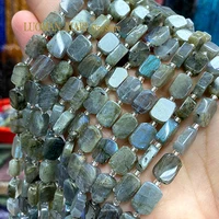 8x12MM Natural Stone AA Labradorite Irregular Rectangle Spacer Beads for Jewelry Making Diy Earrings Bracelet Accessories 1