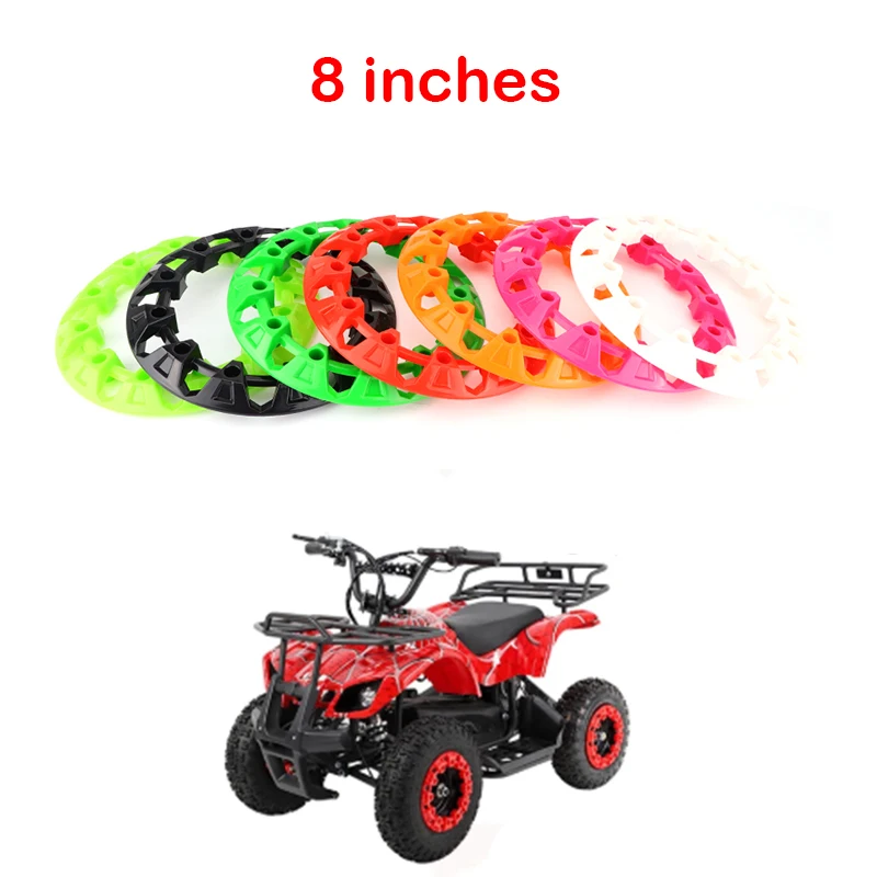 

2pcs 8-inch ATV Wheel Trim Hub Protection Decor Rim Cap Universal Vehicle All Terrain Wheel Plastic Cover Fit To 8inch Tires