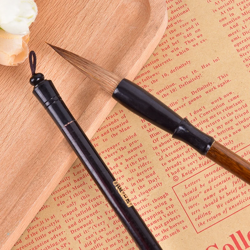 Wolf Hair Calligraphy Brush, Chinese Writing Brush for Artist Drawing & Painting