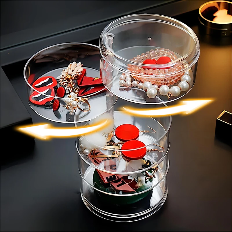 

Прозрачная вращающаяся шкатулка для ювелирных изделий, 3/4/5 слоев