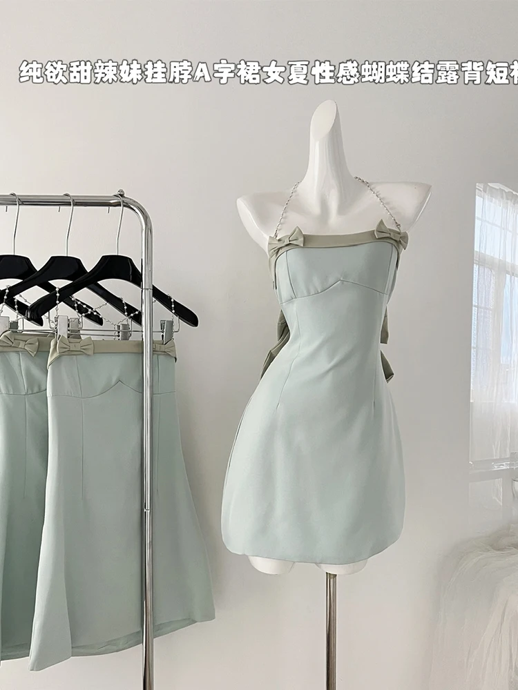 

Женское платье на бретелях-спагетти, вечернее цельное платье с открытой спиной и открытой спиной для выпускного вечера