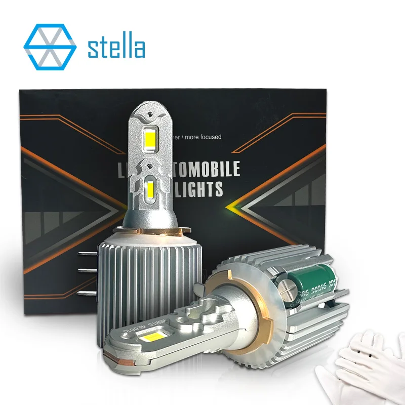 Lampadina Per Fari A Led Stella 2X H15 120W 24000Lm High Power 2 Chip High Beam 3570 Drl 1860 Luce Di Marcia Diurna Canbus Error Free