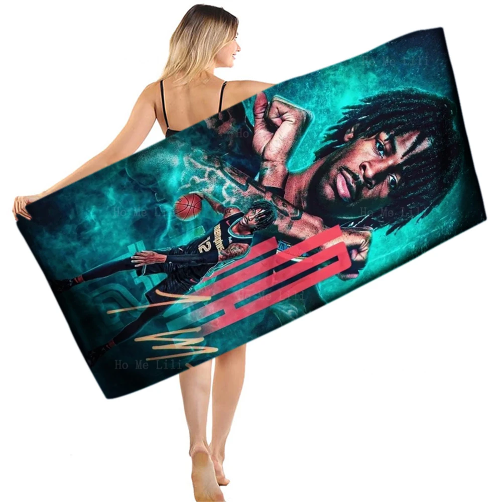 

Ball And Morant Stars Athletes Inspirational Basketball Art Legendary Sports Player Quick-Drying Towel