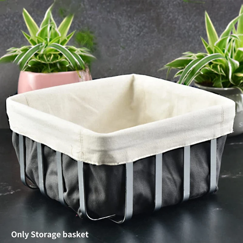 Metal Bread Basket, Bread And Fruit Basket, Basket Brunch, Metal Basket With Removable C Durable