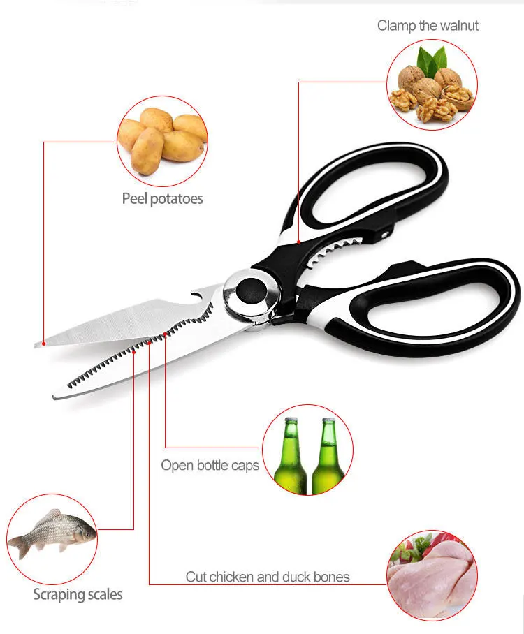 Kitchen Boning Metal Strong Scissor Multifunction Stainless Steel Heavy  Duty Kitchen Scissors with Cover Small Sharp Scissors - AliExpress