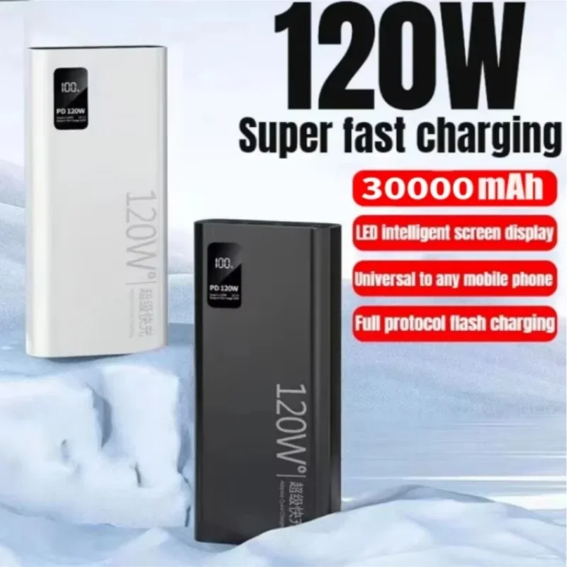 Xiaomi 30000mah Power Bank 120w Super Fast Charging 100% Sufficient Capacity Portable Charger Battery For Iphone Huawei Samsung 2