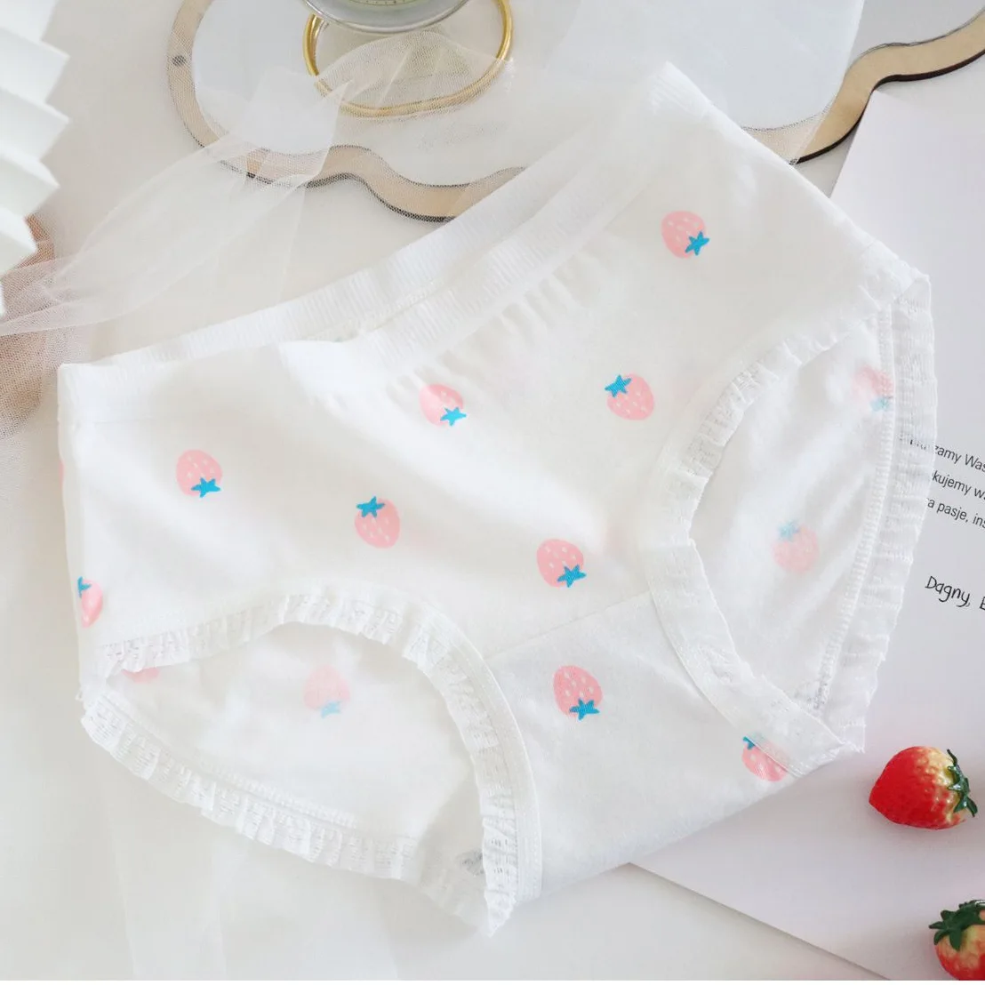 Teenage Triangle Panties Kids Solid White Underwear Pants Pure Cotton Breathable Underpants Child Girls Briefs For 7-16 Years