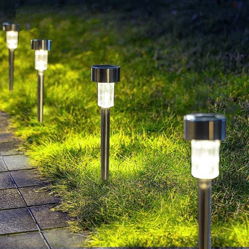 4 Pack Outdoor Garden Solar Power Pathway Lights Landscape Lawn Patio Yard Lamp 