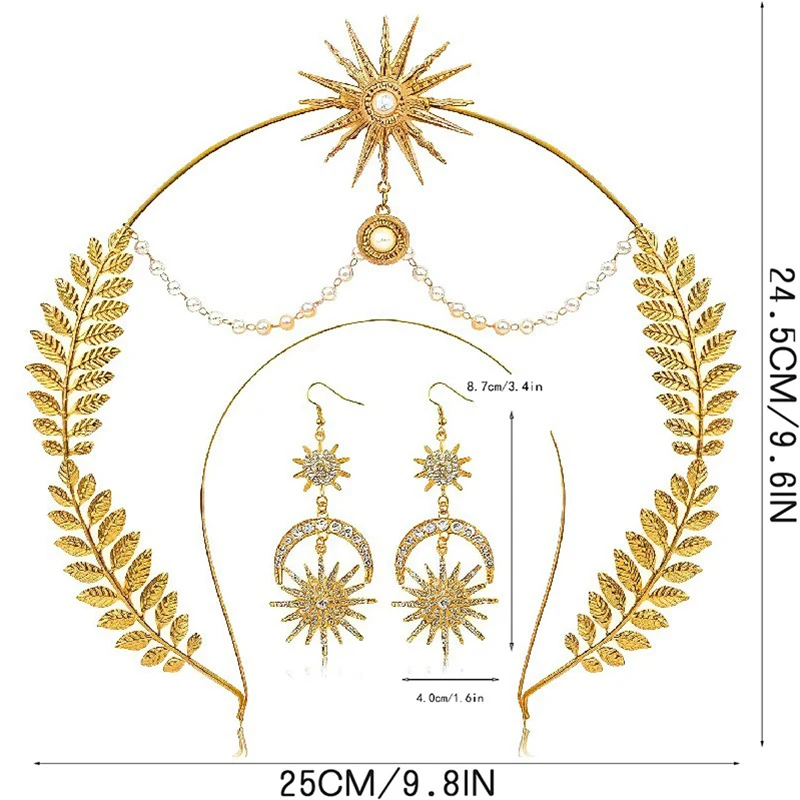 Fashion Metal Moon And Stars Handmade DIY Design Hairband Hair Accessory Hair Headdress Jewelry Accessories Bridal Headwear Hair Band Crown Bridal Crown Wedding Headdress Jewelry