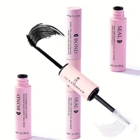 Eyelash Gluing and Sealing for Eyelash Clusters Strong Fixed  Eyelash Glue Lasting 48H 2 in 1(5ml Black Glue + 5ml Clear Seal) 1