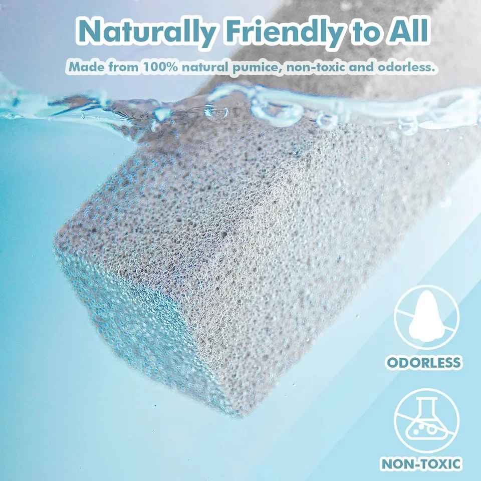 4 Spazzole In Pomice Per Pulizia - Con Manico Lungo E Corto - Per WC, Piastrelle, Macchie Ostinate