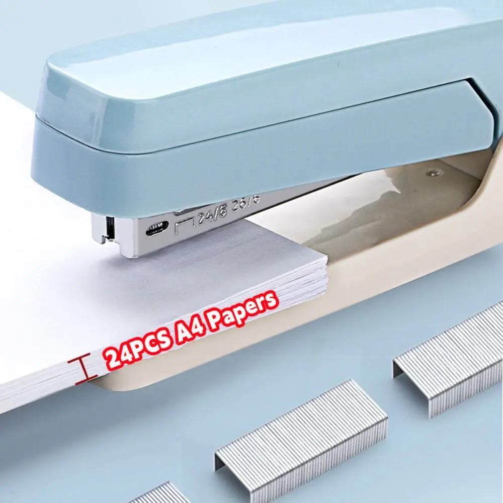 창의적인 금속 스테이플러 360도 회전식 24/6 26/6 스테이플 사용 가능 헤비 듀티 스테이플러 손쉬운 수동 제본 도구 학교 사무실용