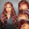 13x4 Reddish Brown Body Wave Lace Frontal Human Hair Wig 13x6 Hd Lace Frontal Wigs Human Hair Wigs Pre Plucked 5x5 Closure Wig 2