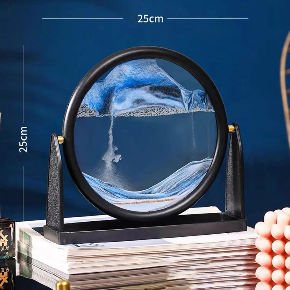 

Decoration Quicksand Painting Art Black Blue 1 Piece 25cm Gift Glass Multicolored Plastic High-Quality Materials