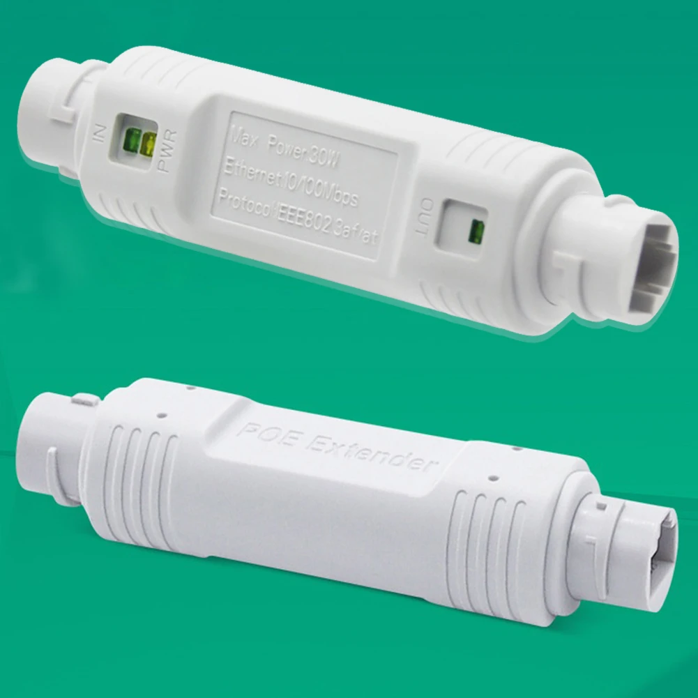48V Ethernet Extension Comply with IEEE 802.3af/ 802.3at Waterproof Plug and Play 10/100Mbps for PoE Switch NVR IP Camera