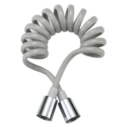 Premium Handheld Shower Head with Adjustable Diverter Valve for Home and Kitchen Faucets (Grey Hose)
