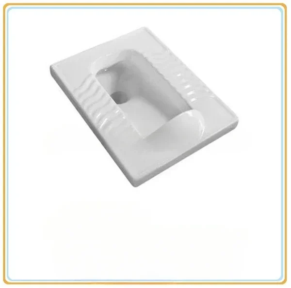 China product bathroom squatting pan with fender ceramic pan