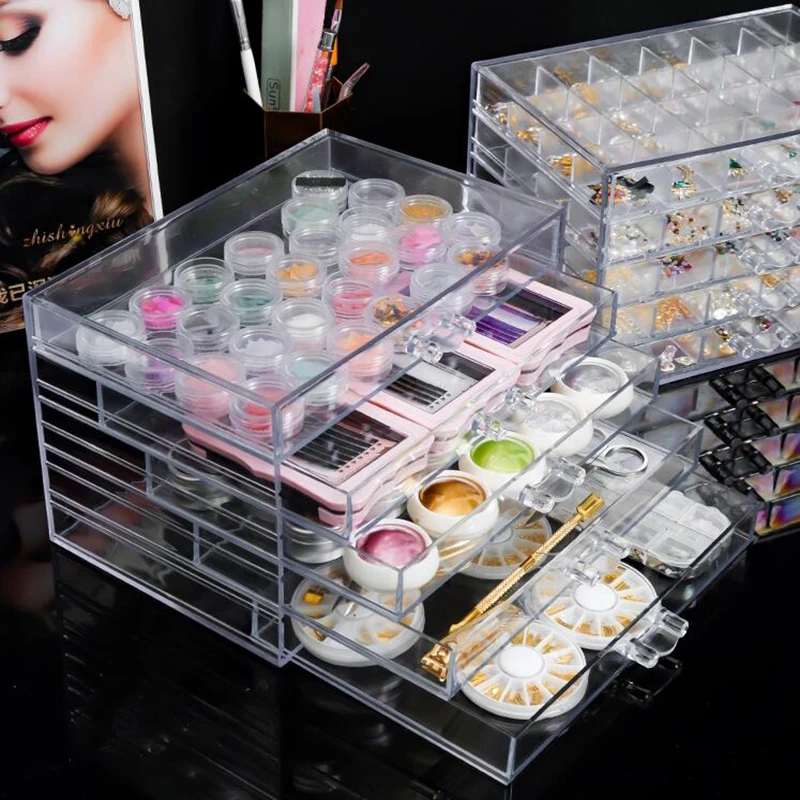 Organizador de acrílico para almacenamiento de joyas, apilable para joyería, accesorios de joyería para uñas| | - AliExpress