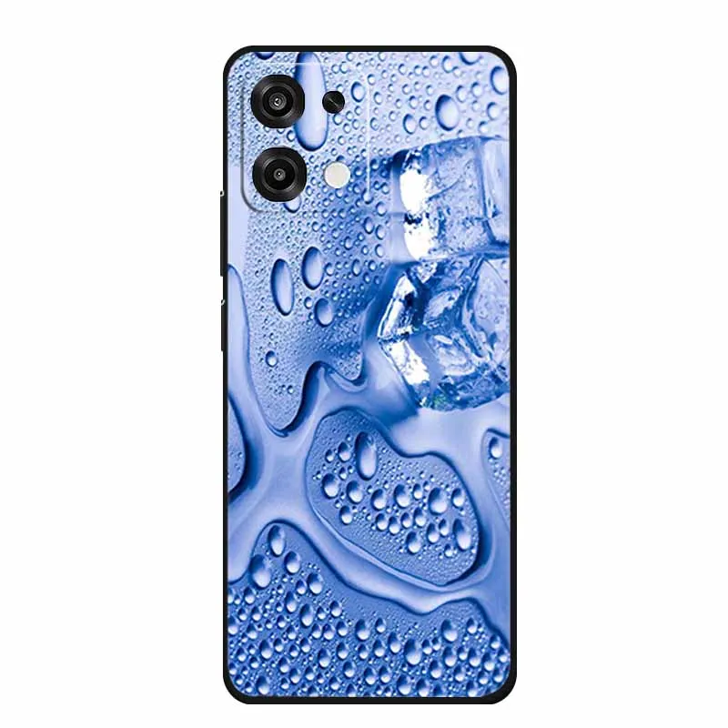 Slim Black Silicone Soft Phone Case with Colorful Design – Durable Back Cover
