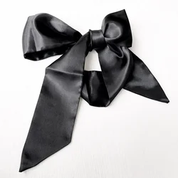Luxurious Silk Sleep Mask with Satin Ribbon - Elegant Gift (Black)