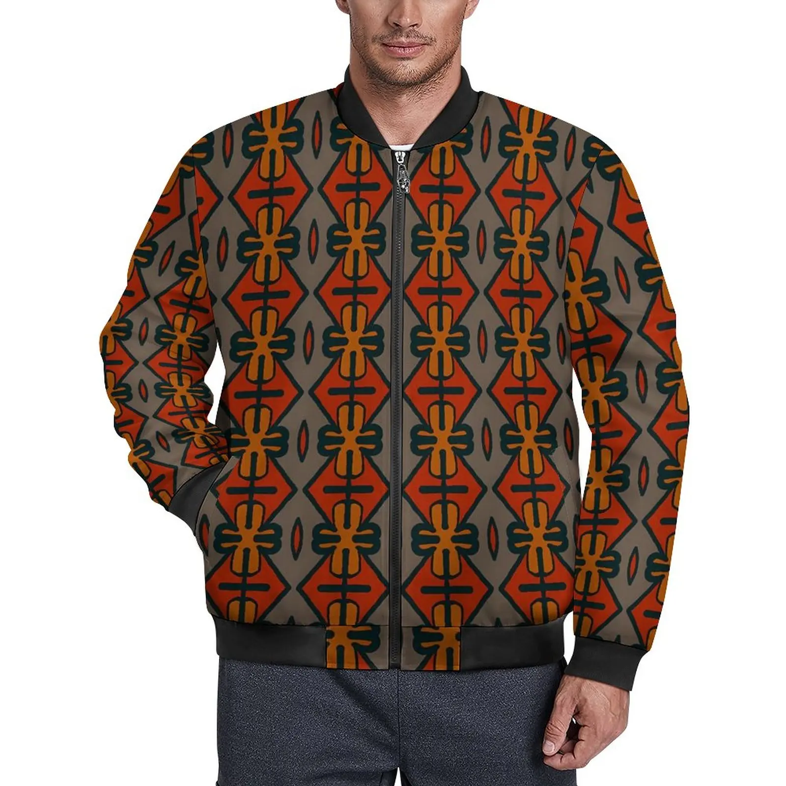 

Куртка мужская непромокаемая с этническим принтом, винтажная Повседневная ветровка оверсайз, винтажный жакет, верхняя одежда, подарок на день рождения, осень