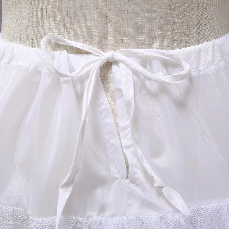 Child Kids Petticoats Hoopless Two Layer 43cm 60cm 80cm Long Little Girls' Off White lolita petticoat petticoat underskirt petticoat skirt
