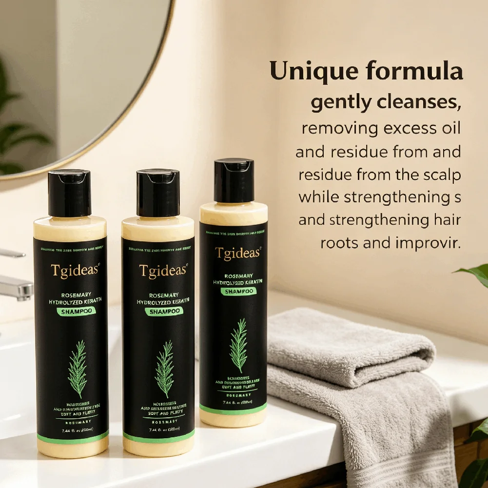 Tigdeas Shampoo al Rosmarino Volumizzante e Rinforzante 220ml, Shampoo Biologico al Rosmarino per Volume e Spessore - immagine 2