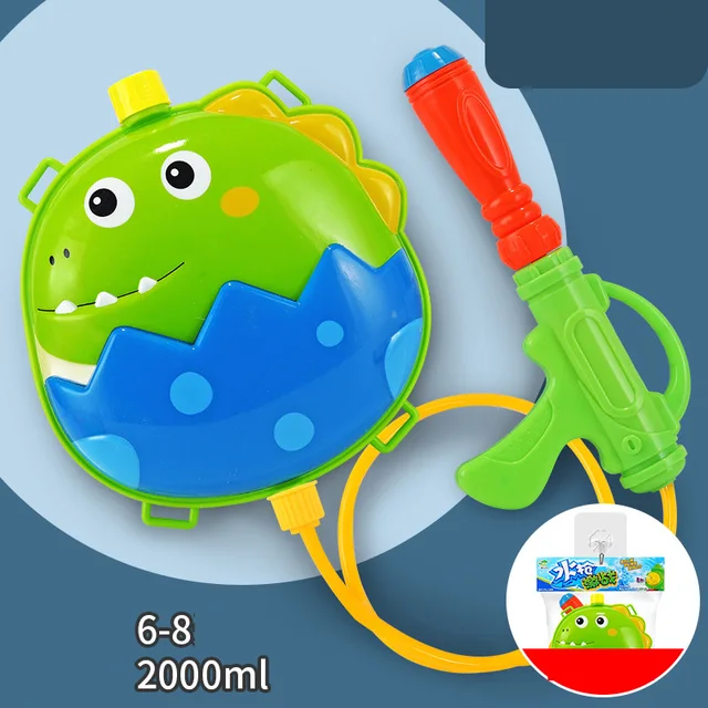 Children Animal Backpack Water Toy Pull-Out Beach Play Water Spray Dog Outdoor Beach Toys Kids Summer Drifting Water Pistol Toy 3