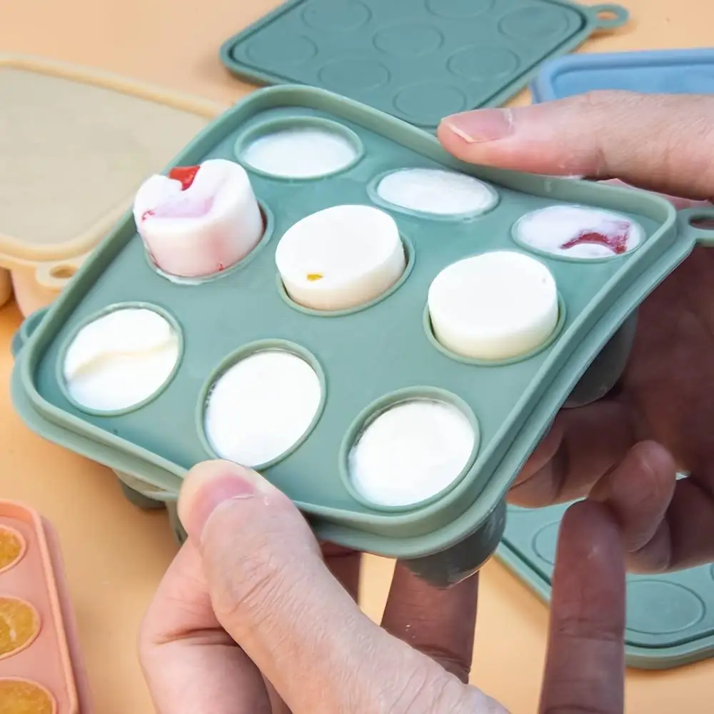 2pcs/1pc Mini-Baby Silicone Food Tray with Cover for Fruit Feeder, Teething and Feeding Tray, Breast Milk and Food Freezer Mold 3