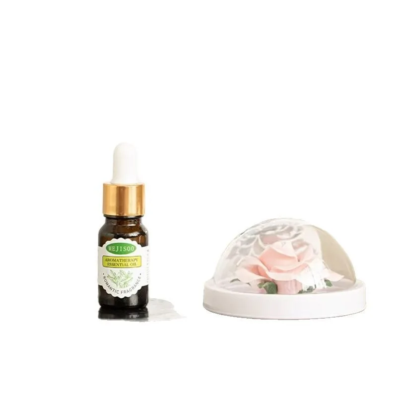 New Handmade Ceramic Rose Car Air Freshener Elegant Floral Aromatherapy Diffuser