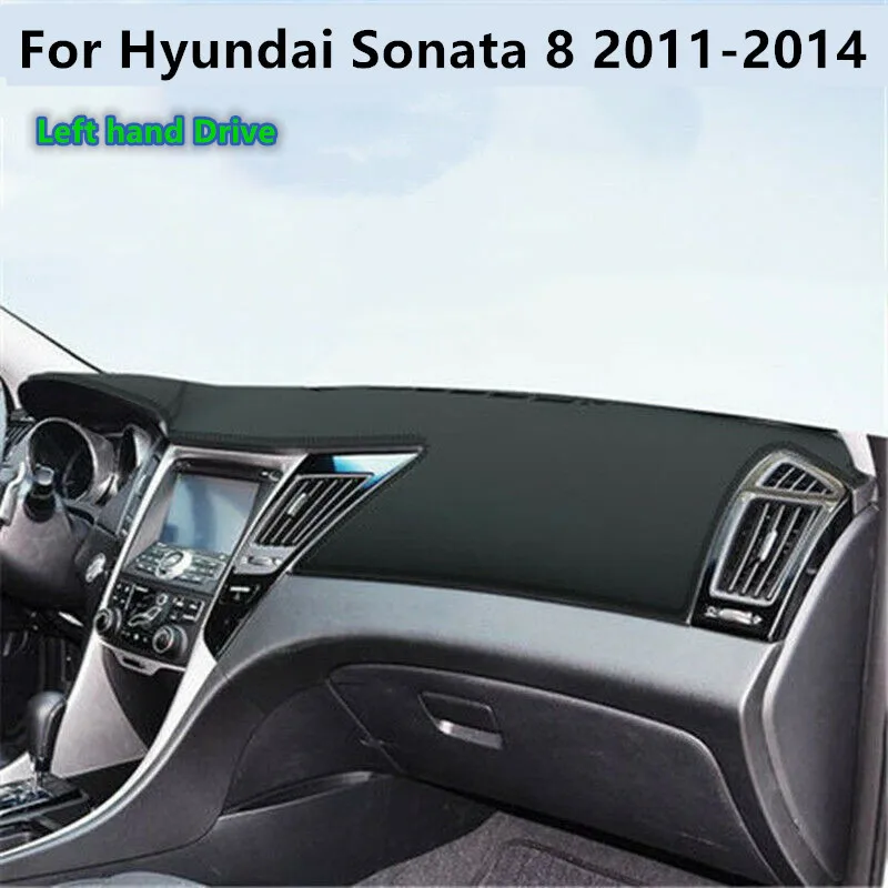 

Leather Dashboard Cover Dash Pretector Anti-Slip Mat Trim Sunshade Dashmat Protect Carpet Rug For Hyundai Sonata 8 2011-2014