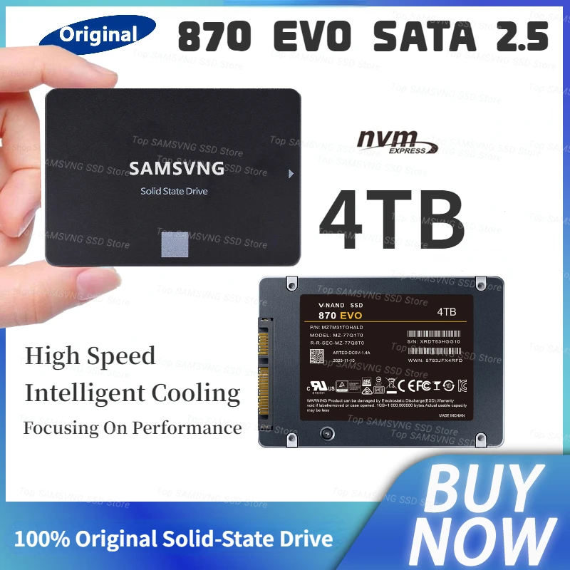 

New 4TB SSD 870 EVO 500GB 1TB 2TB 8TB Internal Solid State Disk HDD Hard Drive SATA3 2.5 Inch Laptop Desktop PC MLC Disco Duro