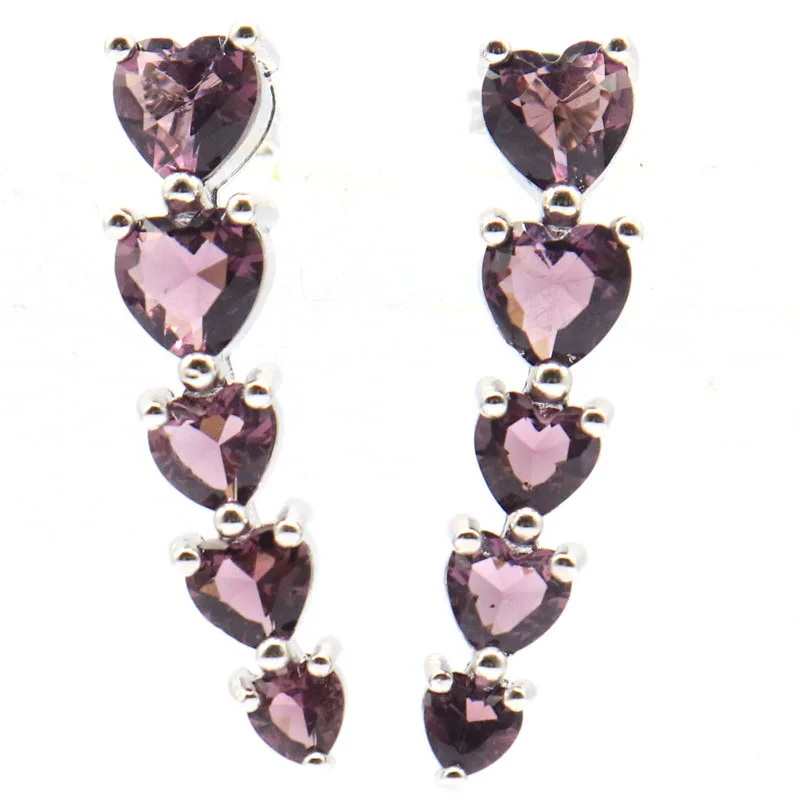 5g Customized 925 SOLID STERLING SILVER Earrings New Designed Tanzanite Pink Tourmaline Amethyst Swiss Blue Woman's Gift