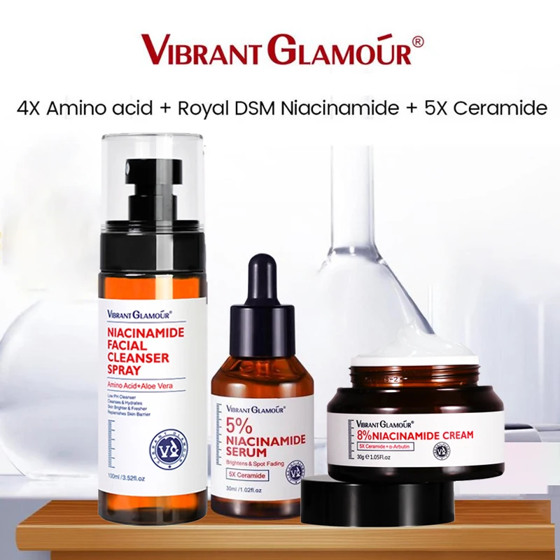 VIBRANT GLAMOUR Niacinamide Facial Cleanser Essence Face Cream Cleaning Moisturizing Skin Care