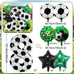 Enhanced Football Theme Birthday Party Digital Balloons, Numbered 0 - 9, - Other (Number 8)