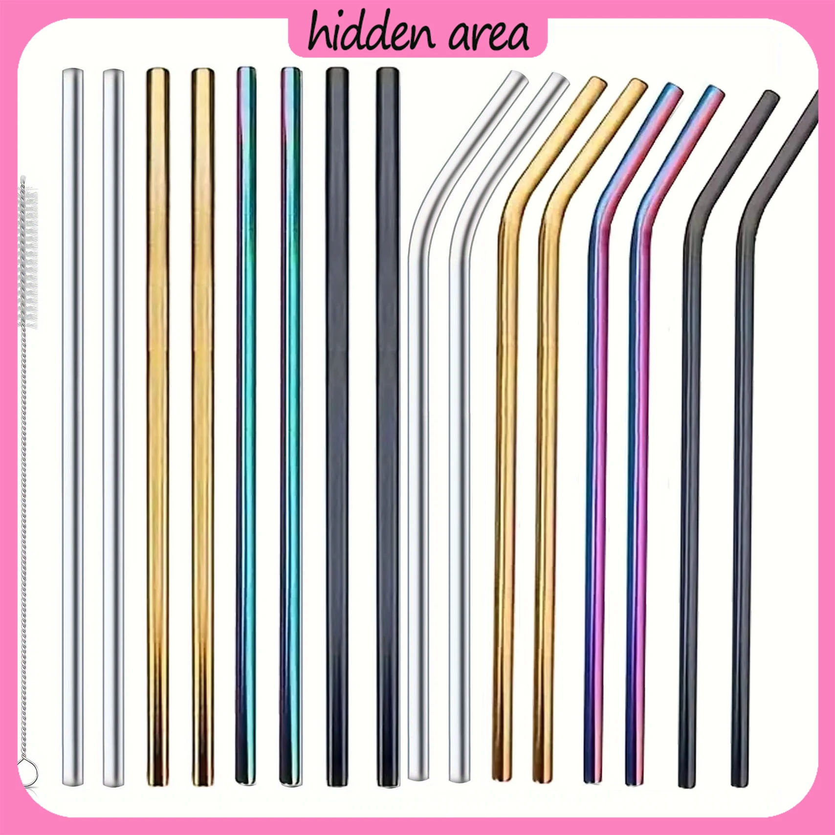 30cm Straws for STANLEY Reusable Stainless Straws 4Set Colorful Healthy Eco Friendly Drinking Straws for Cocktail Smoothie