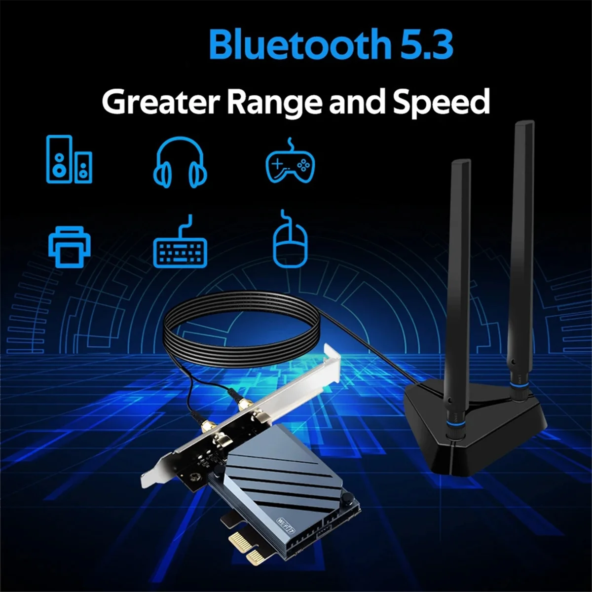 SEMOIC WI-FI 7 QCNCM865 PCIE Wifi Adapter Bluetooth 5.3 WiFi 7 Up to 5.8Gbps Tri-Band with Qualcomm Wireless Card for Win11